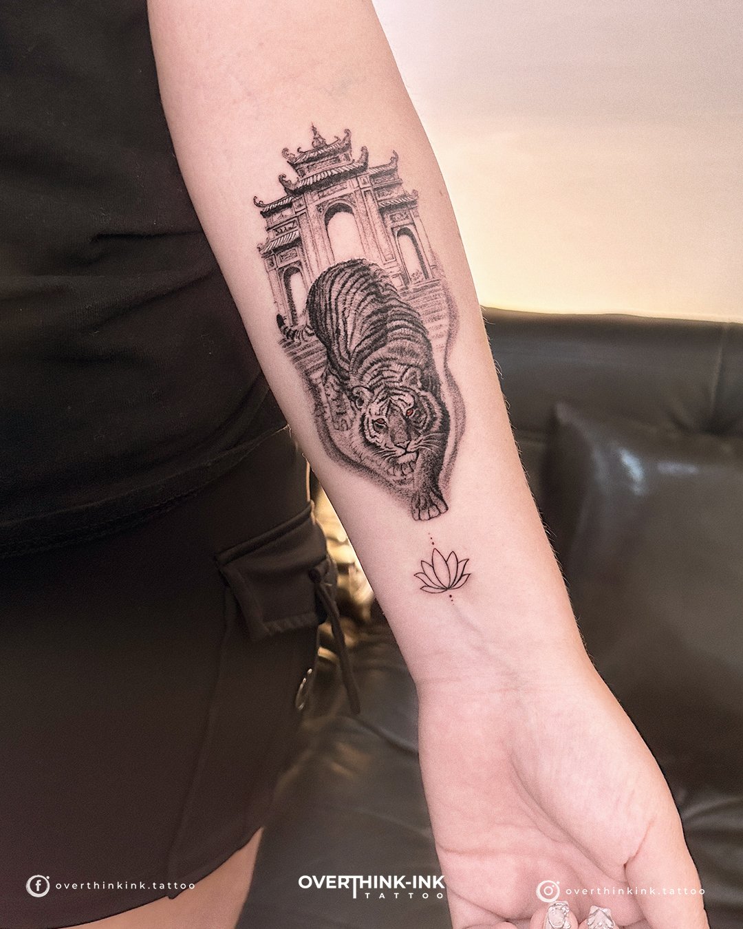 Graphic tattoo by Lowji at Overthink-Ink Saigon