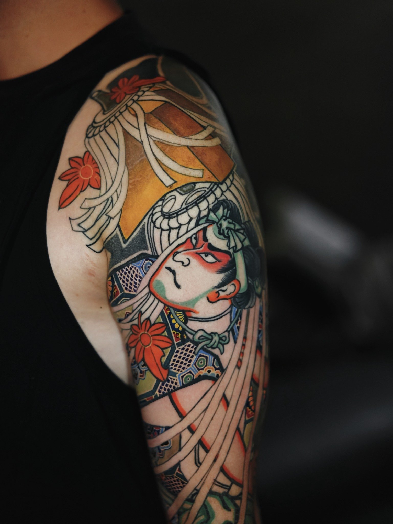 Japanese full sleeve tattoo by Dao Kim Duy at Overthink-Ink Saigon
