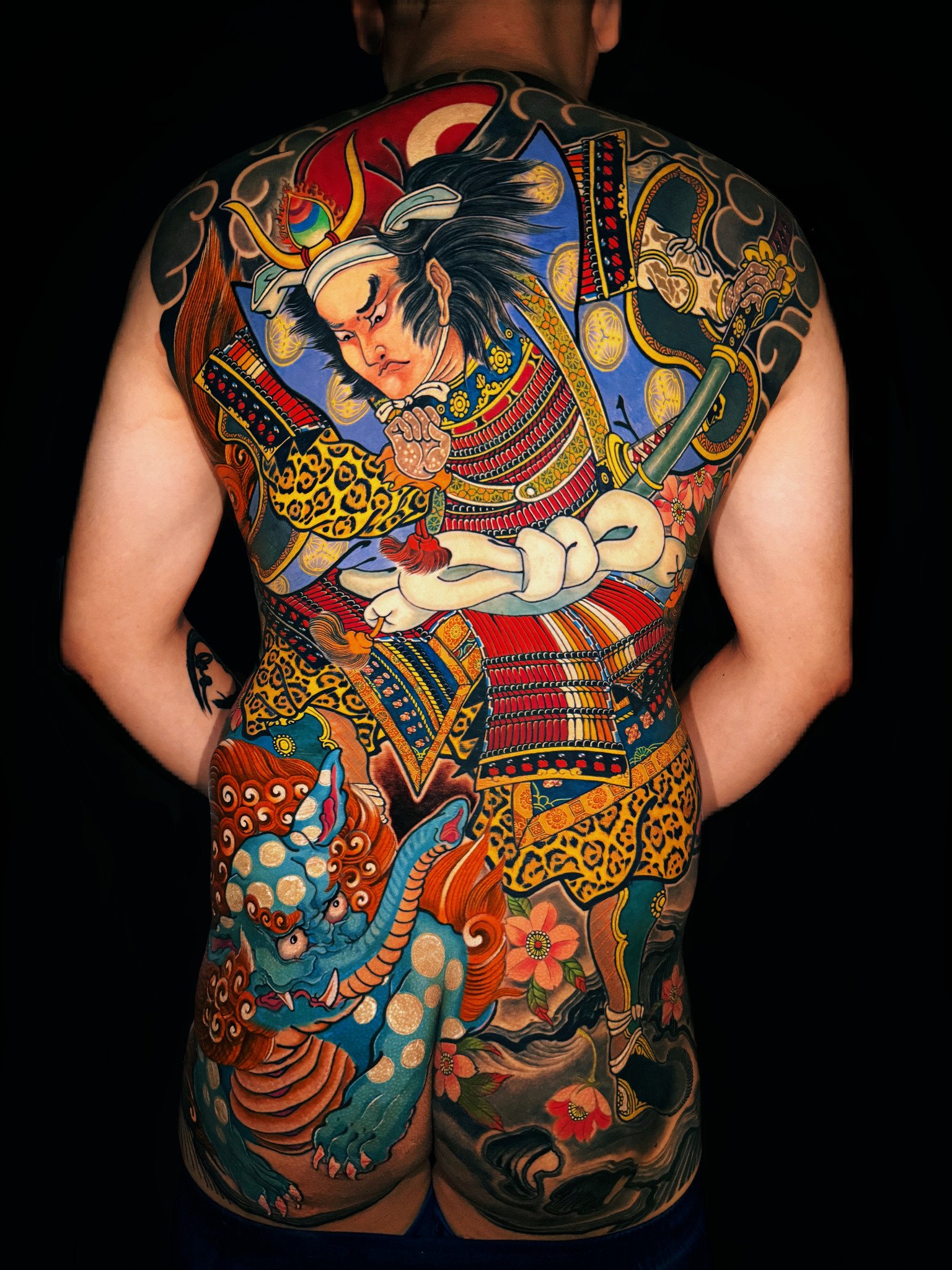 Full color Japanese back tattoo by Dao Kim Duy at Overthink-Ink Saigon