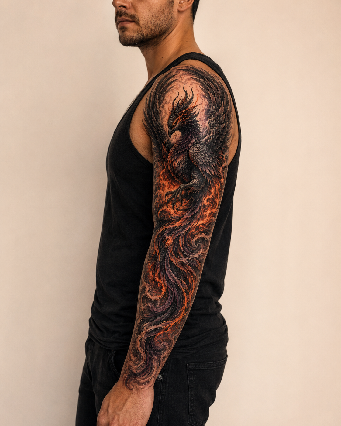 Neo-Traditional tattoo composition by Luca at Overthink-Ink Saigon