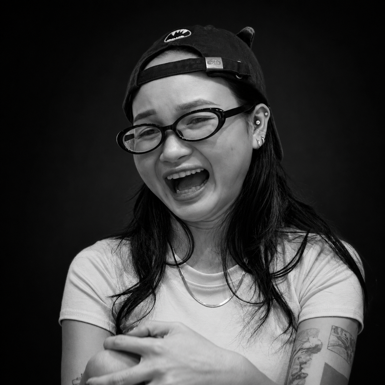 Tattoo artist Haha at Overthink-Ink in Ho Chi Minh City