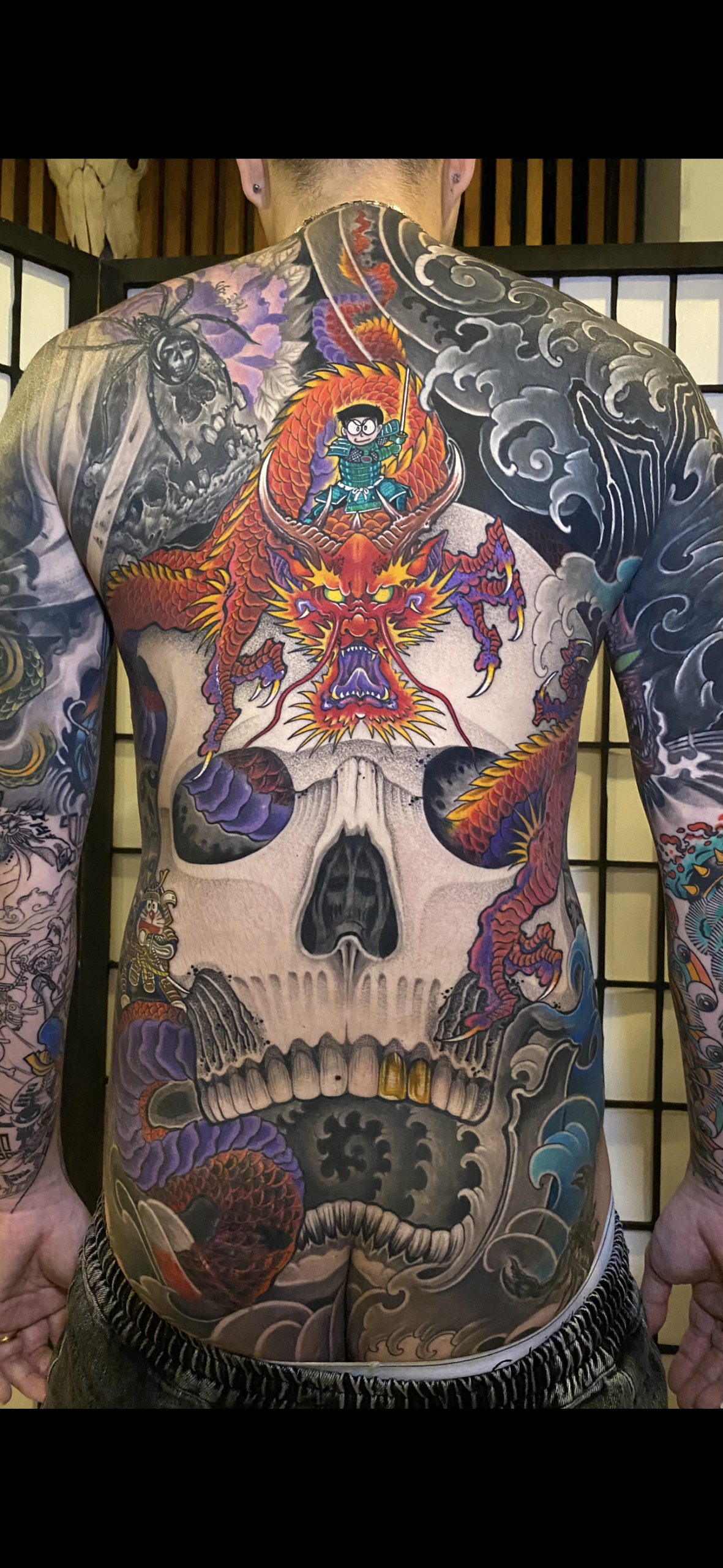 Color Japanese back tattoo by Thuong Nguyen at Overthink-Ink Saigon